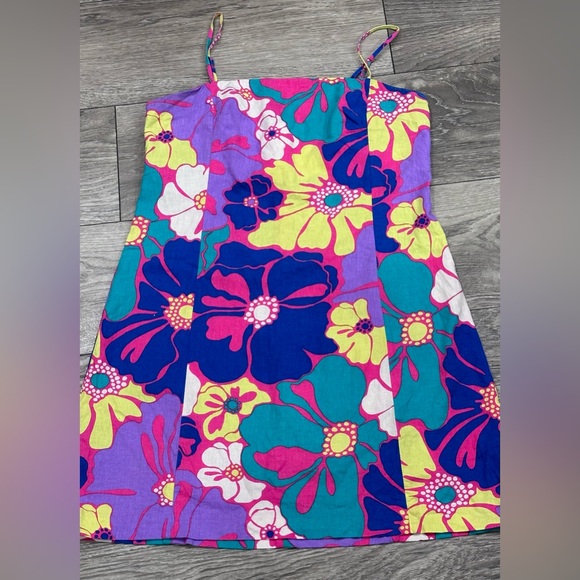 💐💐Gap Multi-Color Floral Linen-Blend Mini Dress - Size M💐💐 - Picture 12 of 12